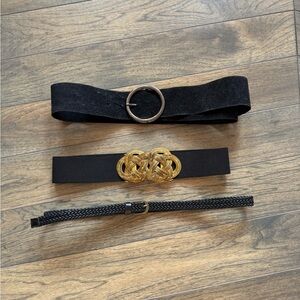 Set of 3 vintage belts